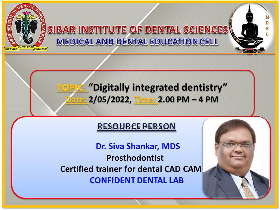 Guest Lecture – Digitally Integrated Dentistry