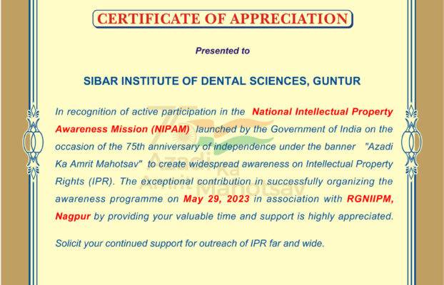 NIPAM – Certificate of Appreciation