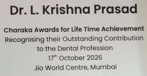 Lifetime Achievement Award – Dr. L. Krishna Prasad, Dean
